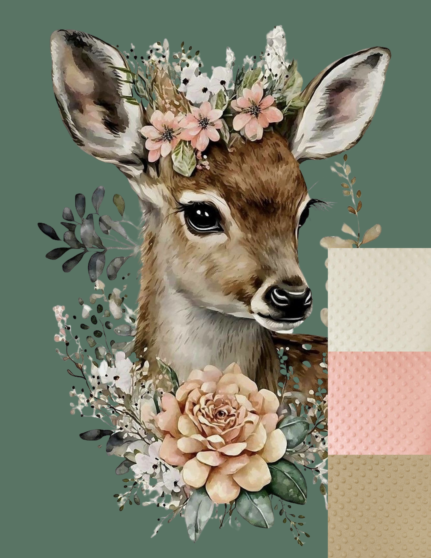 Couverture cerfs et fleur🌸