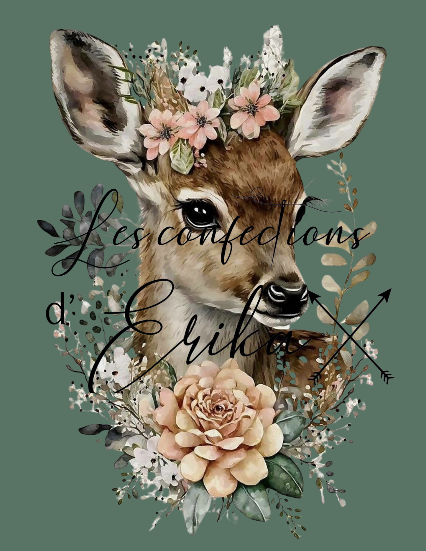 Couverture cerfs et fleur🌸