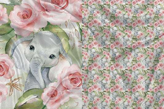 Couverture éléphant Rose