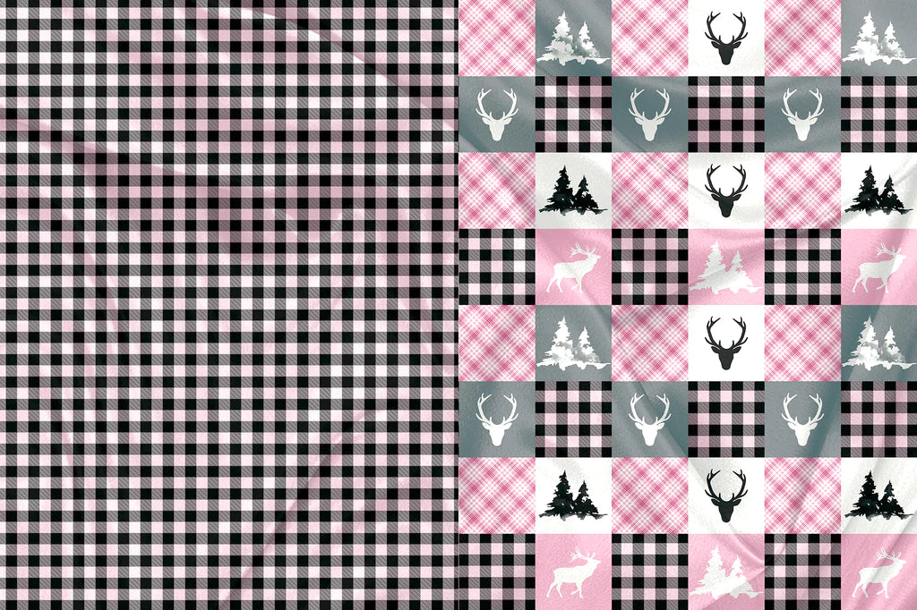 Pink Checkered Blanket 