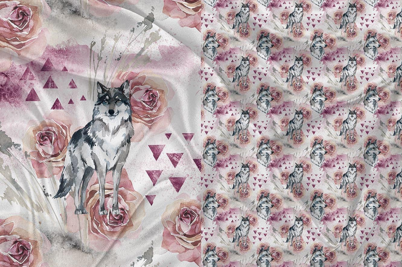 Pink Wolf Blanket 