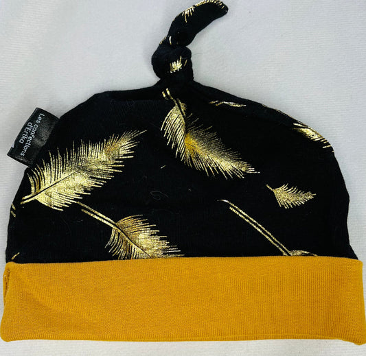 Golden feather hat